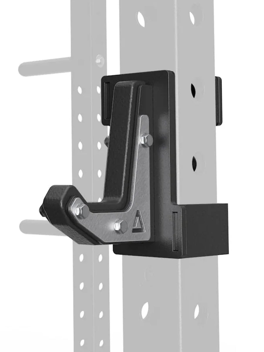 J-Hooks Type 4, Zubehör R8 Power Racks: Paar | Mit Hartplastik ummantelt | Tiefe Mulde | Bis 550 kg belastbar | Einfache Höhenverstellbarkeit | Cross-kompatibel