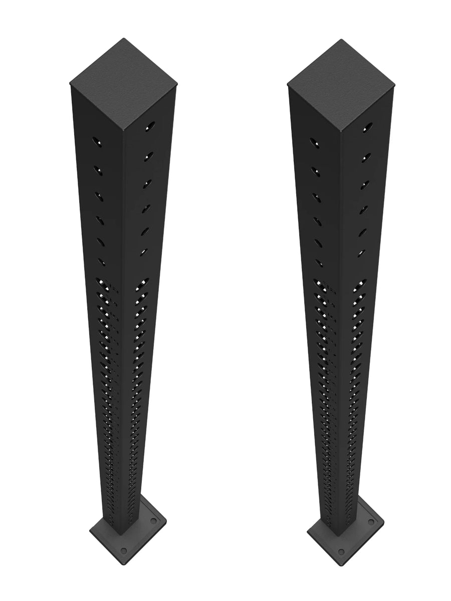 Zubehör Uprights R8 Power Racks: Paarweise | 226 cm Höhe | Mit abnehmbaren Gummifüßen & vorgebohrten Löchern für eine Bodenverankerung | 2 Farboptionen verfügbar