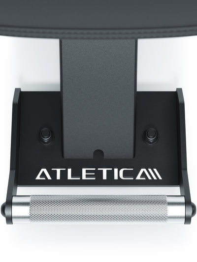 ATLETICA Logo auf der B4 Hantelbank #material_leder