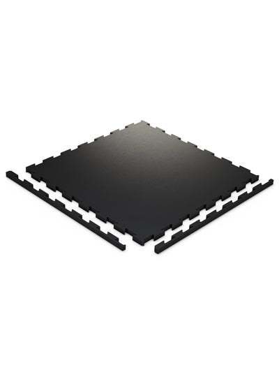 Bodenschutz | FlexProtect Bodenschutz 6mm 100x100cm, hochwertiges Kautschuk | Puzzle Verbindung | Feingranulat Oberfläche | Geruchsarm | TÜV
