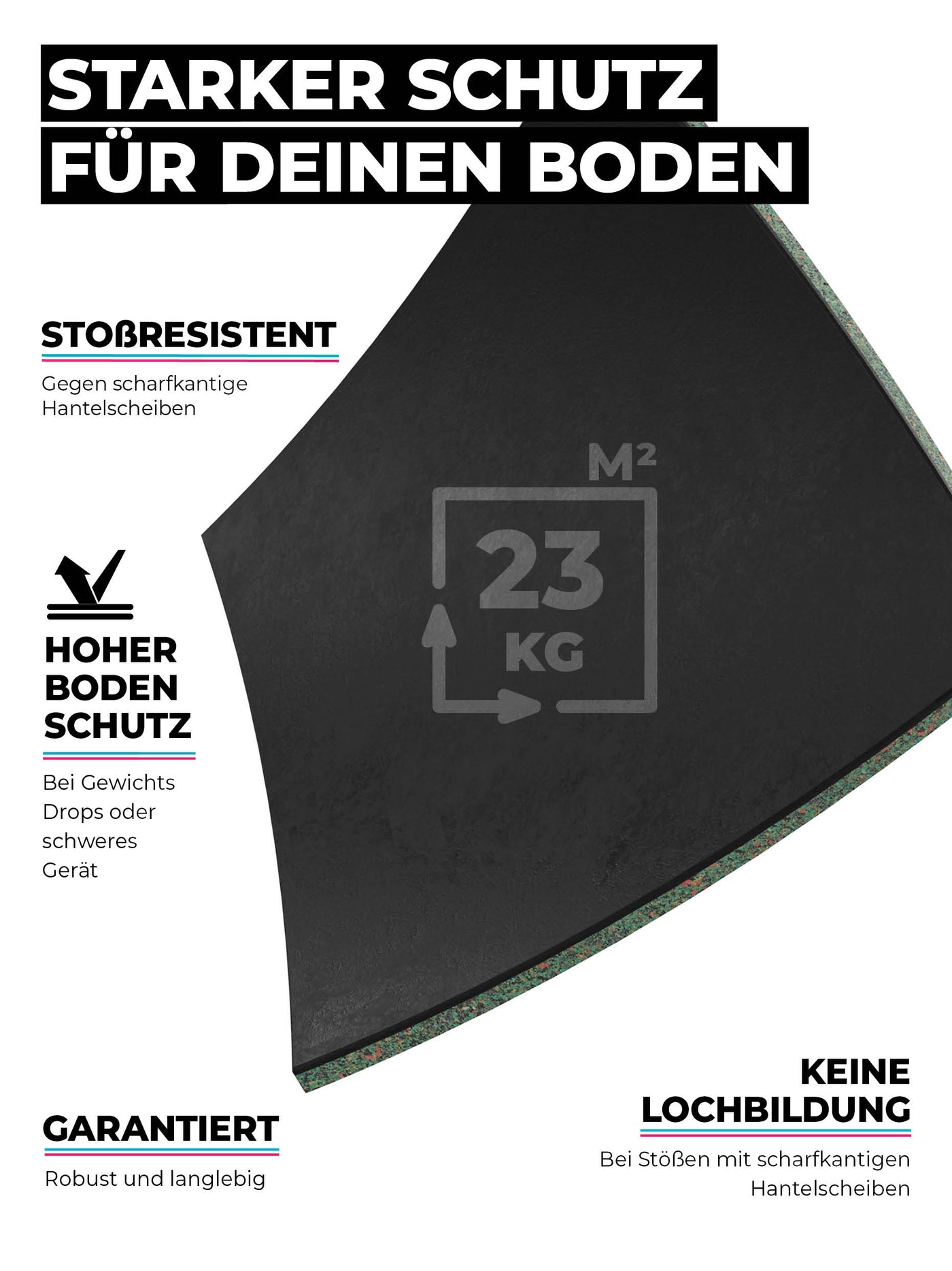 Bodenschutzmatten SolidProtect 10m2: hohes Eigengewicht, #size_10-Matten-a-100x100cm