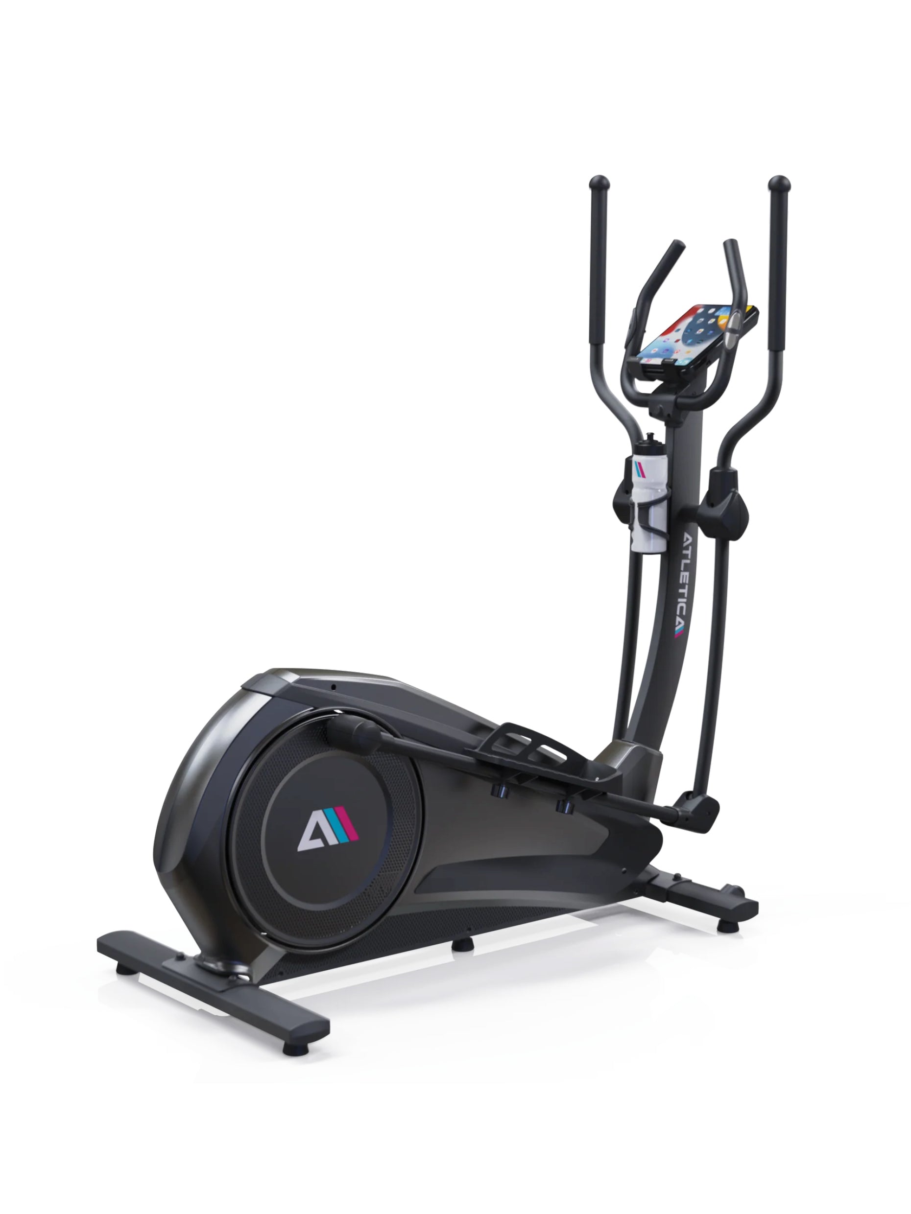 Crosstrainer Fitnessgerät Cyclone: Kompakte Stellfläche für kleine Räume | 44cm Ellipsentrainer für ein anspruchsvolles Training | Heimtrainer für Personen bis 150kg geeignet