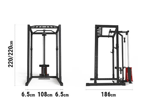 ATLETICA R7-Base Power Rack | Kabelzug & Jammer Arms