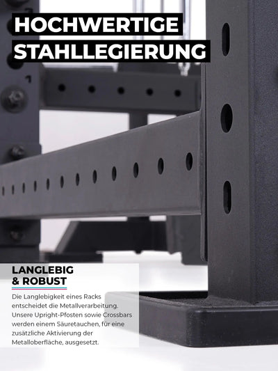 Power Cage: R8 Bradley | Modular ausbaubar mit Multipressen und Jammer Armen, #size_kurz