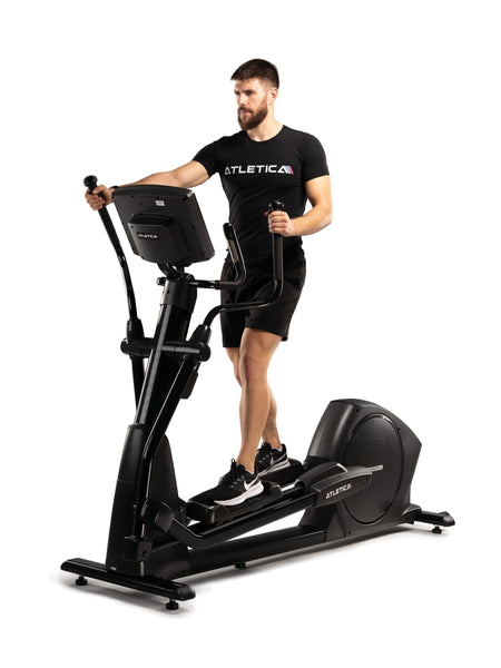 Crosstrainer Far-Stride:  Patentierte rollenfreie Ellipsentechnologie