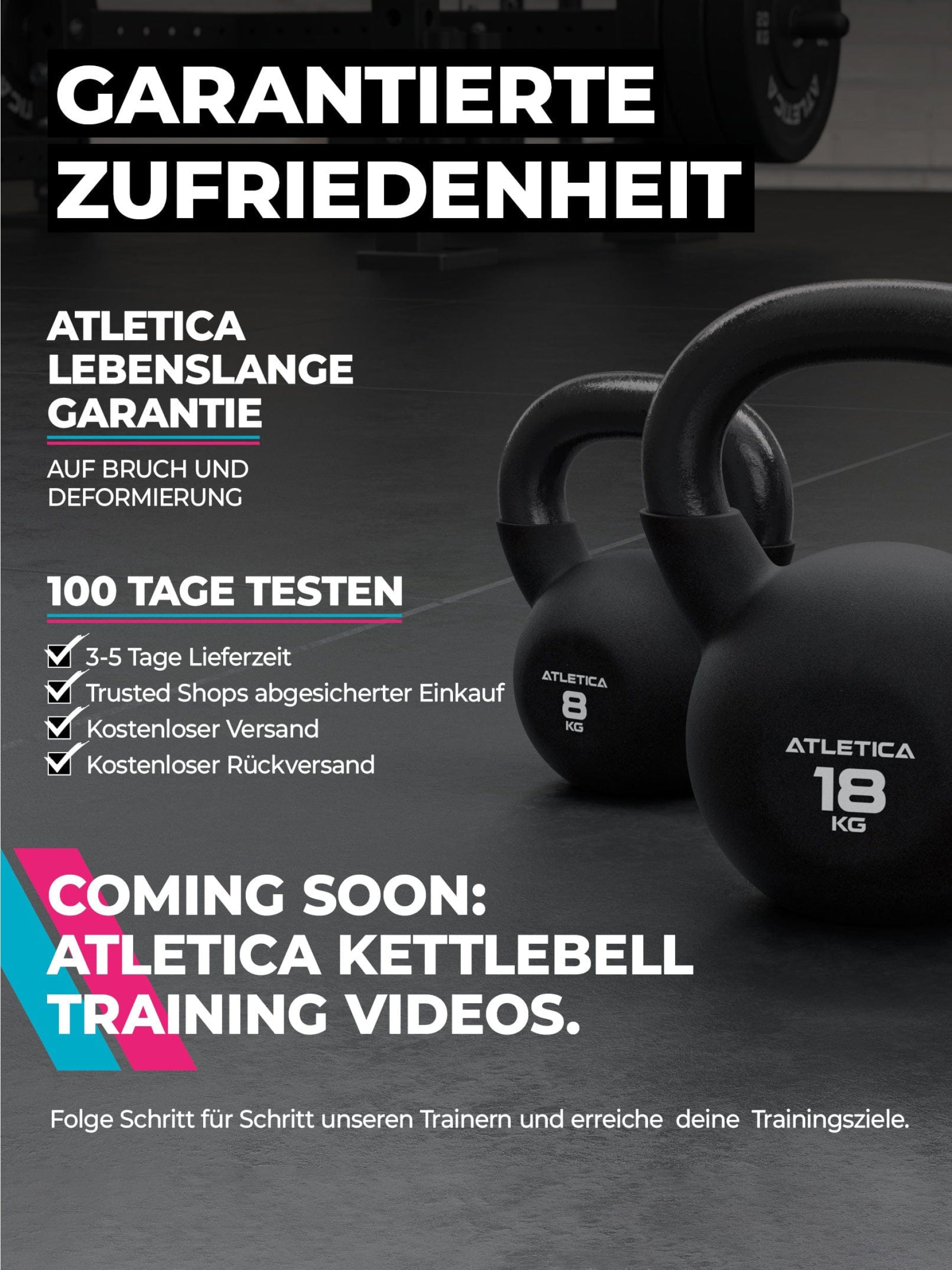 Kettlebells Basic Set Gewichte: ermöglicht ein anspruchsvolles Kettlebell Training 