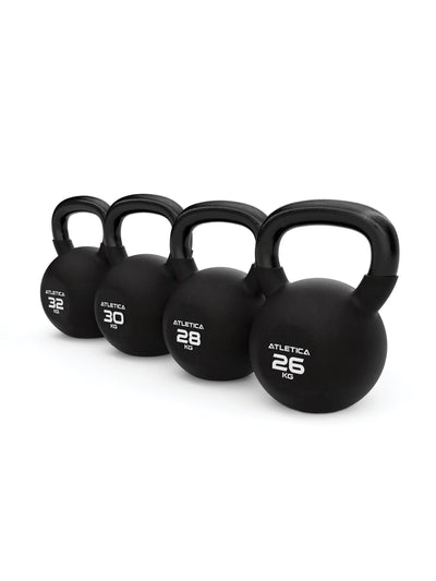 Kettlebells Muscle & Power Set Gewichte: 26kg 28kg 30kg 32kg | Ideal für ein Muskel Aufbautraining  | hochwertiger Look & Feel | TÜV geprüft auf Schadstoffe
