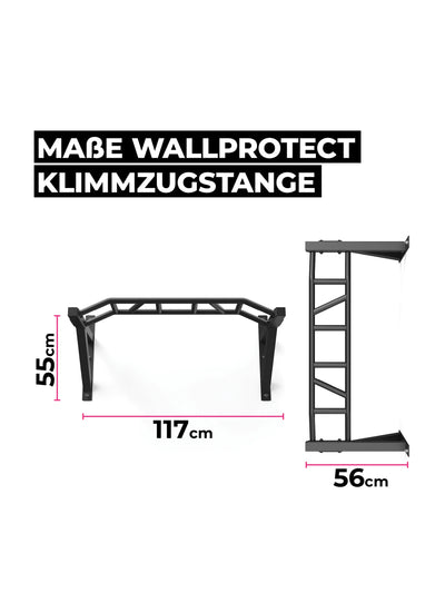 Wall Multi-Grip Klimmzugstange Viele Griffvariationen | Stabile Wandhalterung ∣ Für explosive Übungen geeignet