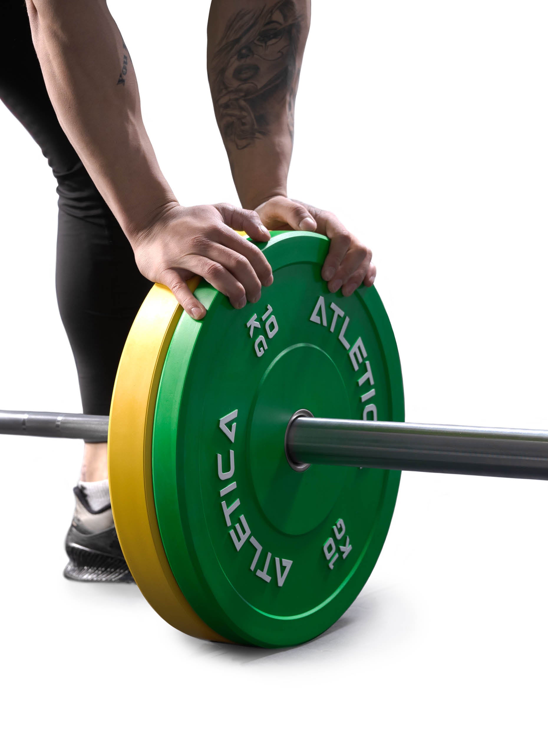 Gewichte: Color Bumper Plates Paarweise | Farbige und geräusch- sowie stoßdämpfende Vollgummi-Ummantelung | Robust & langlebig | Ø 50 mm Edelstahlring   #size_2-x-10-kg