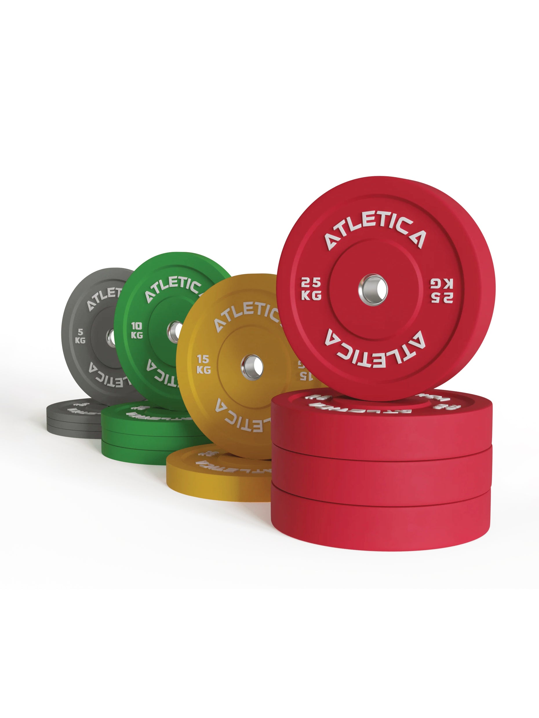 Gewichte Color Bumper Plates 190 kg bestehend aus 4x 5 kg ∣ 4x 10 kg ∣ 2x 15 kg ∣ 4x 25 kg