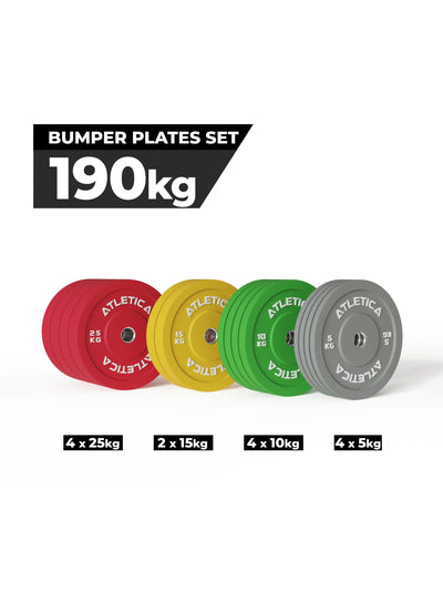 Hantelscheiben Color Bumper Plates 190 kg bestehend aus 4x 5 kg ∣ 4x 10 kg ∣ 2x 15 kg ∣ 4x 25 kg