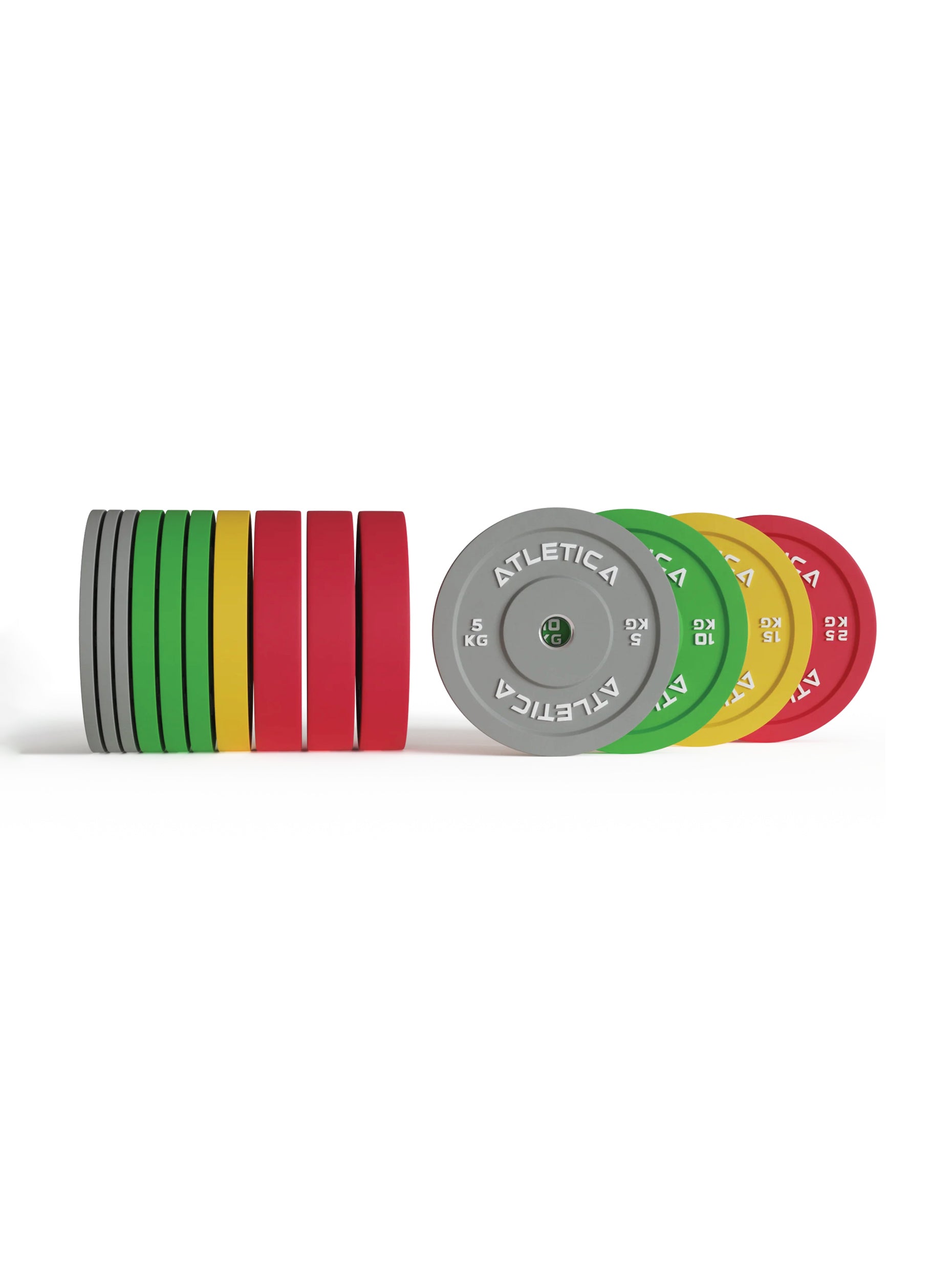 Trainingsscheiben Color Bumper Plates 190 kg bestehend aus 4x 5 kg ∣ 4x 10 kg ∣ 2x 15 kg ∣ 4x 25 kg