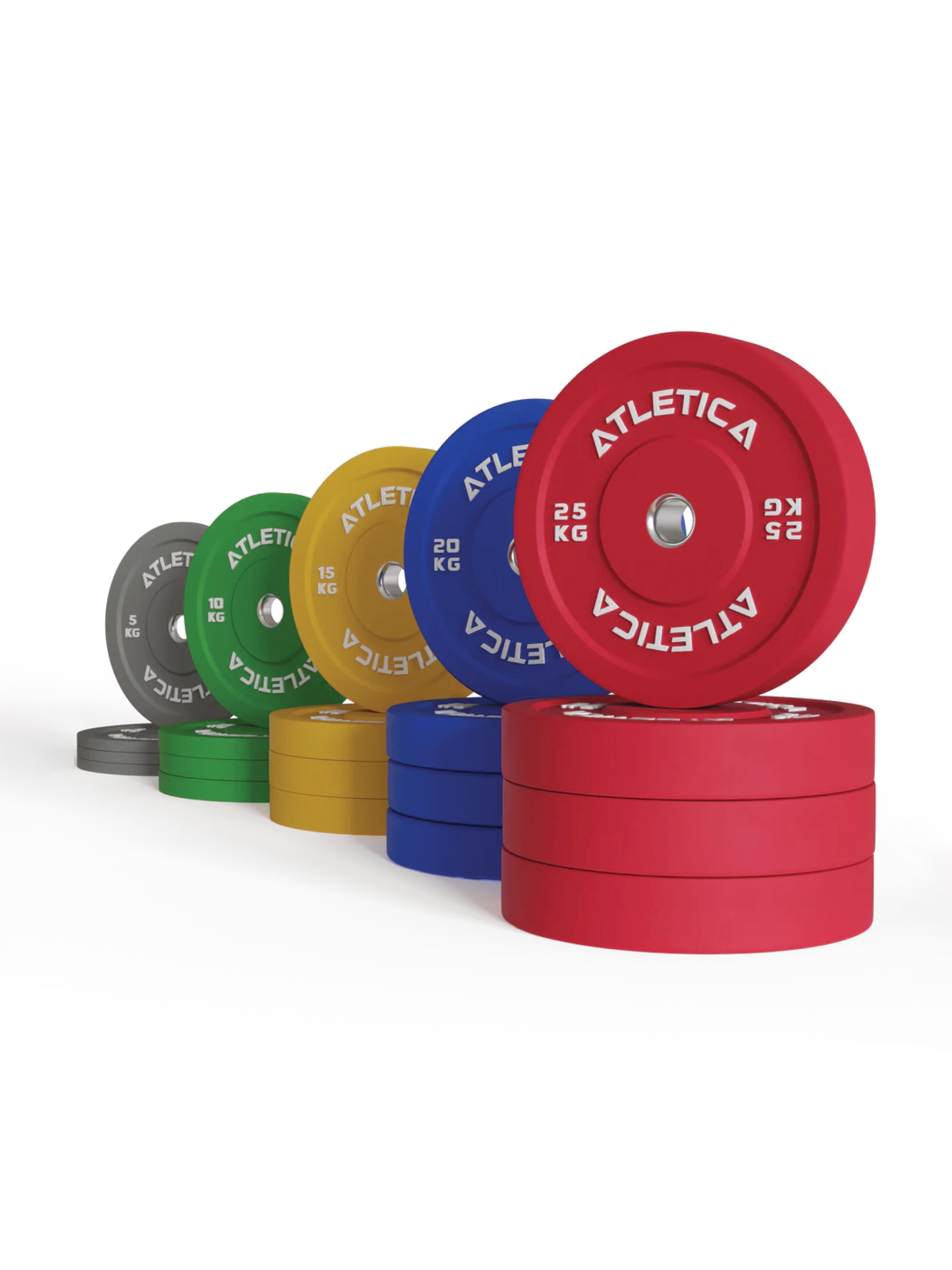 Gewichte Color Bumper Plates 300 kg bestehend aus 4x 5 kg ∣ 4x 10 kg ∣ 4x 15 kg ∣ 4x 20 kg ∣ 4x 25 kg