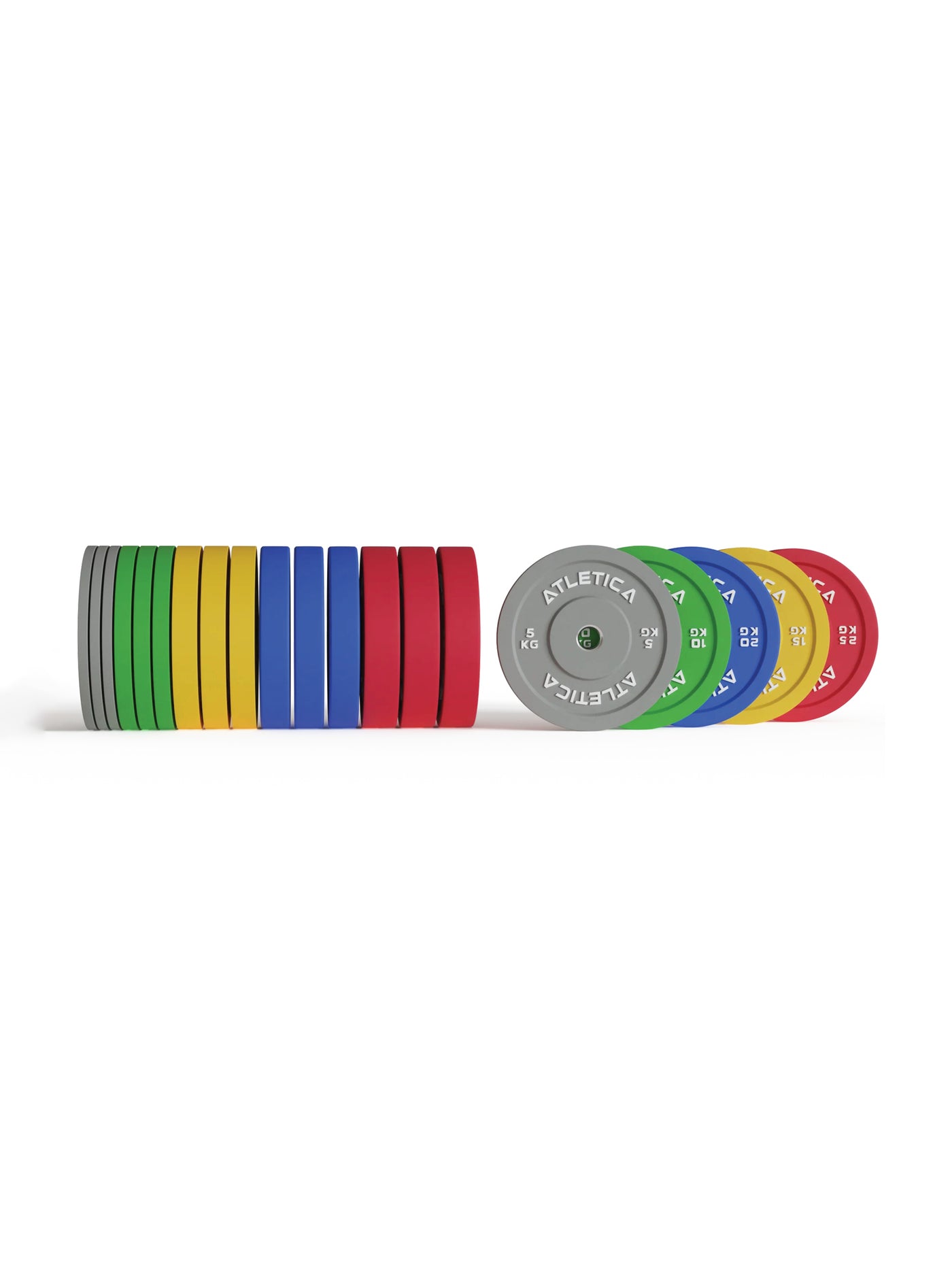 Trainingsscheiben Color Bumper Plates 300 kg bestehend aus 4x 5 kg ∣ 4x 10 kg ∣ 4x 15 kg ∣ 4x 20 kg ∣ 4x 25 kg