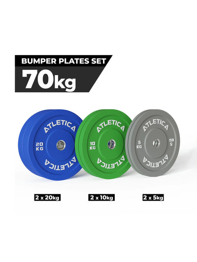Hantelscheiben: Bumper plates Set 70 kg | Color Bumper Plates 70 kg bestehend aus 2 x 5 kg ∣ 2x 10 kg ∣ 2x 20 kg