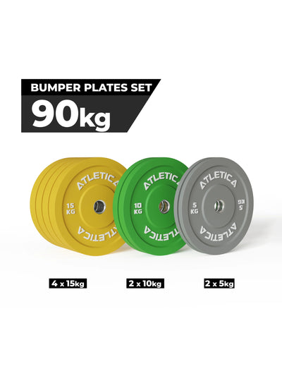 Hantelscheiben Color Bumper Plates Set: 90 kg Hantelscheiben 