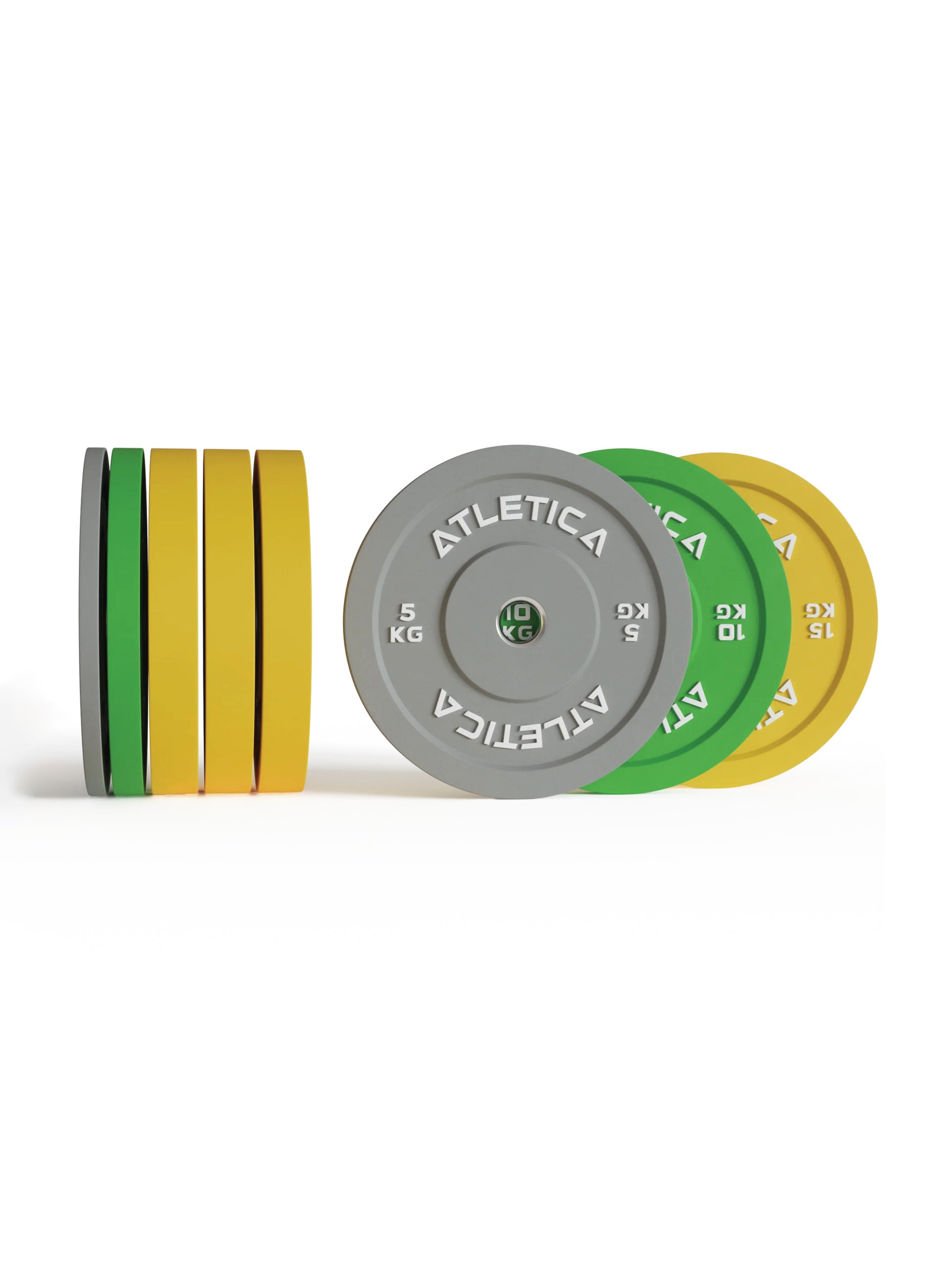 Color Bumper Plates Set: 90 kg Hantelscheiben bestehend aus 2x 5 kg ∣ 2x 10 kg ∣ 4x 15 kg | 50 mm