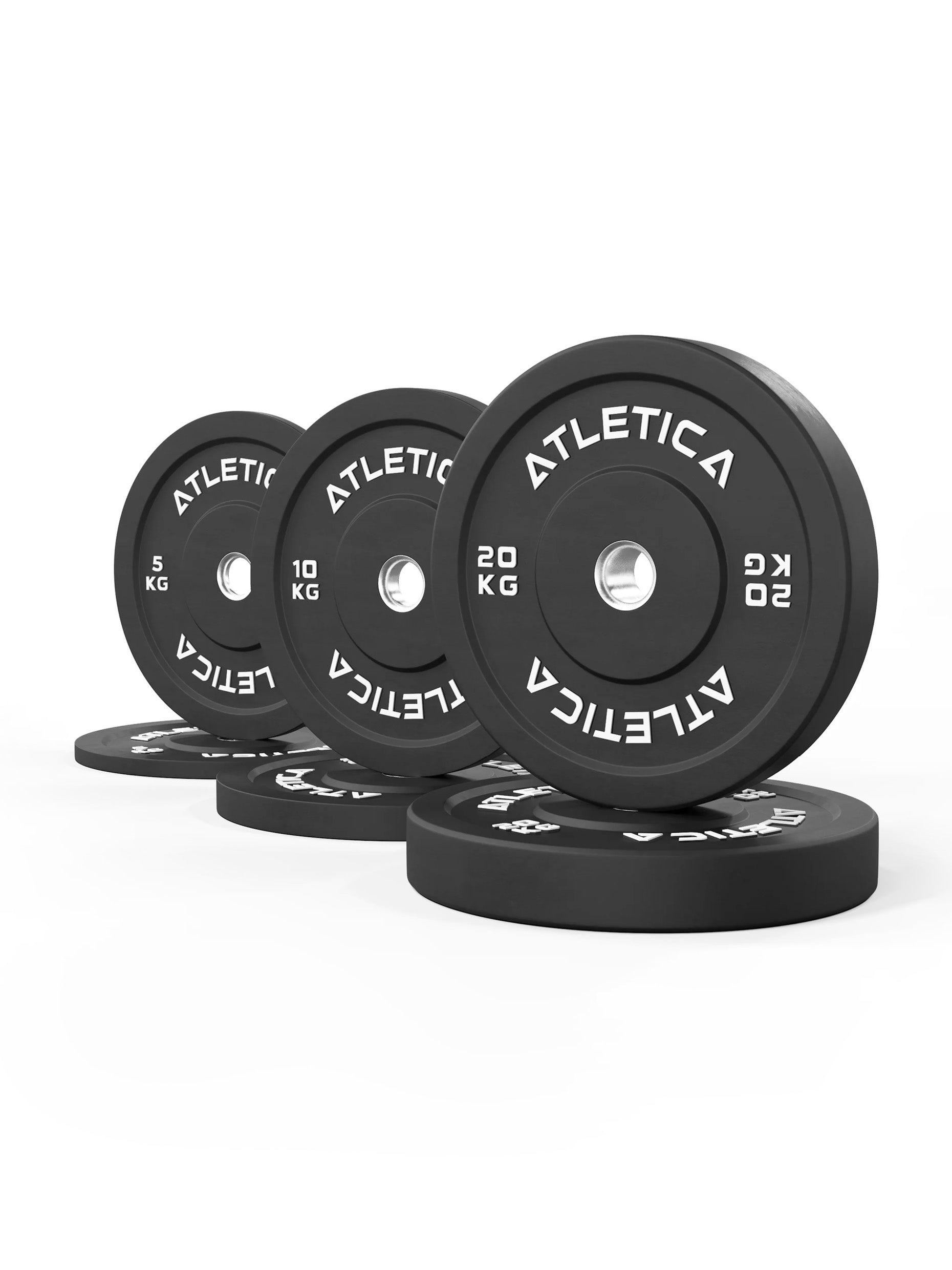 Bumper Plates Gewichte: 70 kg Hantelscheiben Set bestehend aus 2 x 5 kg ∣ 2x 10 kg ∣ 2x 20 kg | 50 mm