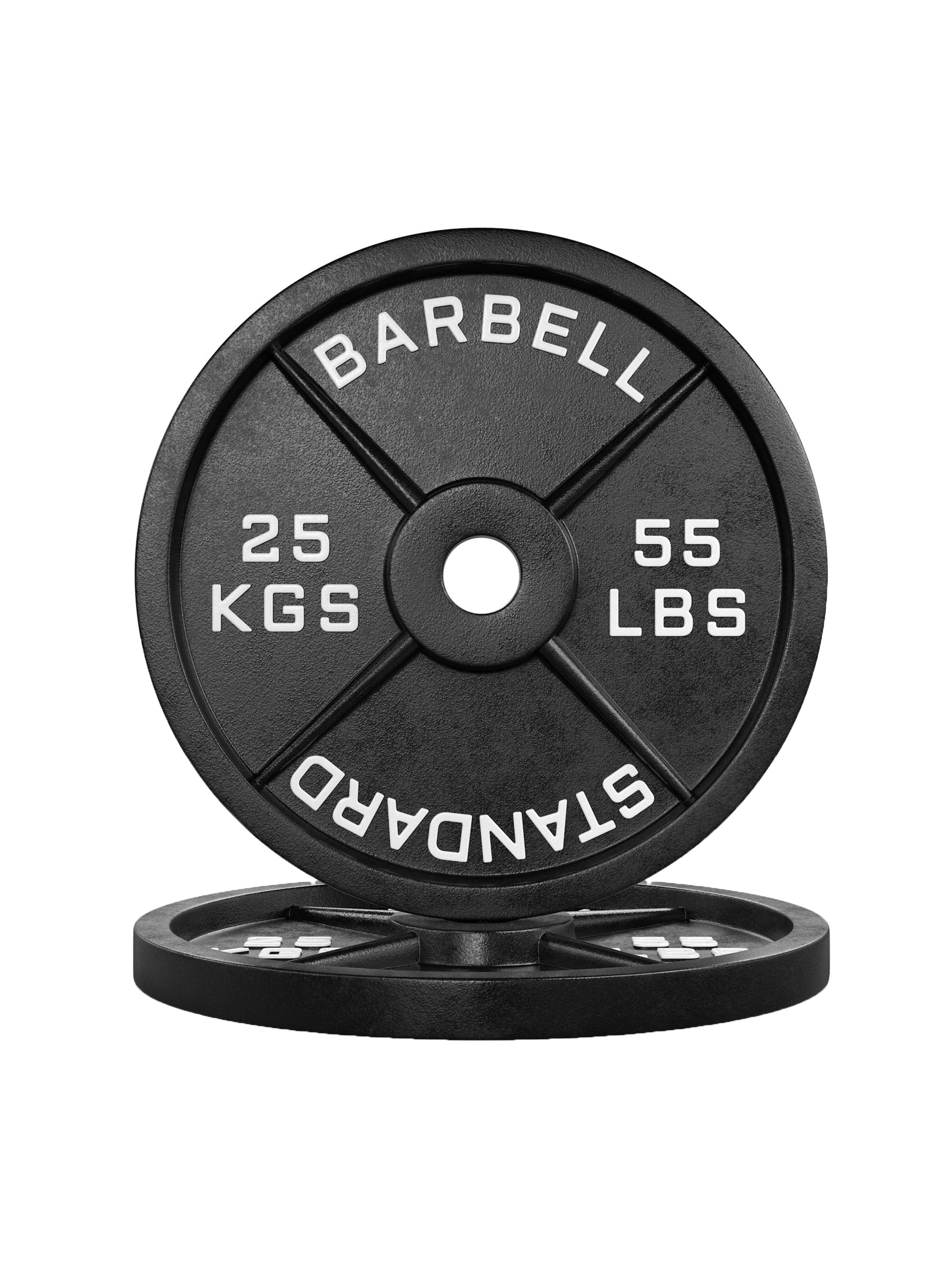 Gewichte: Iron Plates | 50mm (Paar) Gusseisen Hantelscheiben | Ø 50 mm | Rostresistente Lackierung | Paarweise von 1,25 bis 25 kg| KG- und LBS-Angaben