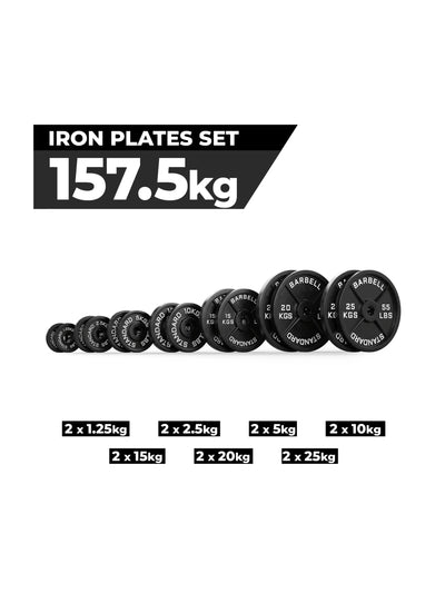 Trainingsgewichte Iron plates: 157.5 kg Set ∣ 2x1.25kg | 2x2.5kg | 2x5kg | 2x10kg | 2x15kg | 2x20kg | 2x25kg 