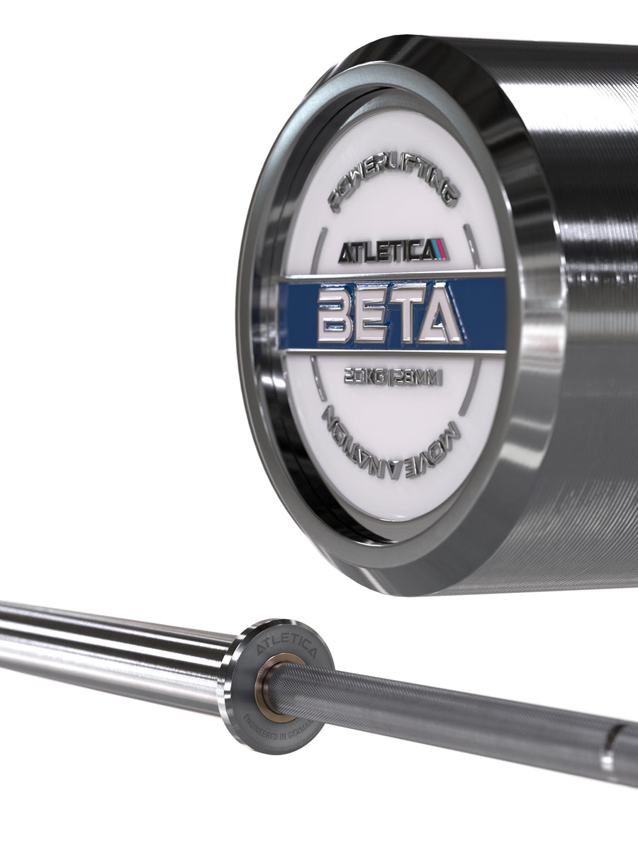 Hantelstangen: Langhantel Beta Powerlifting Langhantel, Entfessele Dein Powerlifting-Potential | 20kg | IPF-Markierung | Chrome / Military Green | 1200kg Belastbarkeit #color_chrome