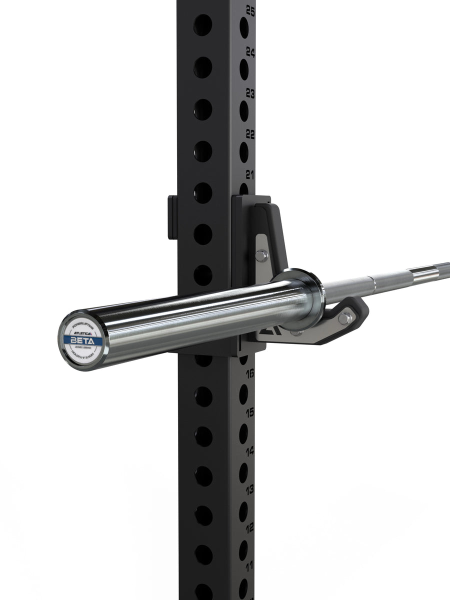 Hantelstangen: Langhantel Beta Powerlifting Langhantel, Entfessele Dein Powerlifting-Potential | 20kg | IPF-Markierung | Chrome / Military Green | 1200kg Belastbarkeit #color_chrome