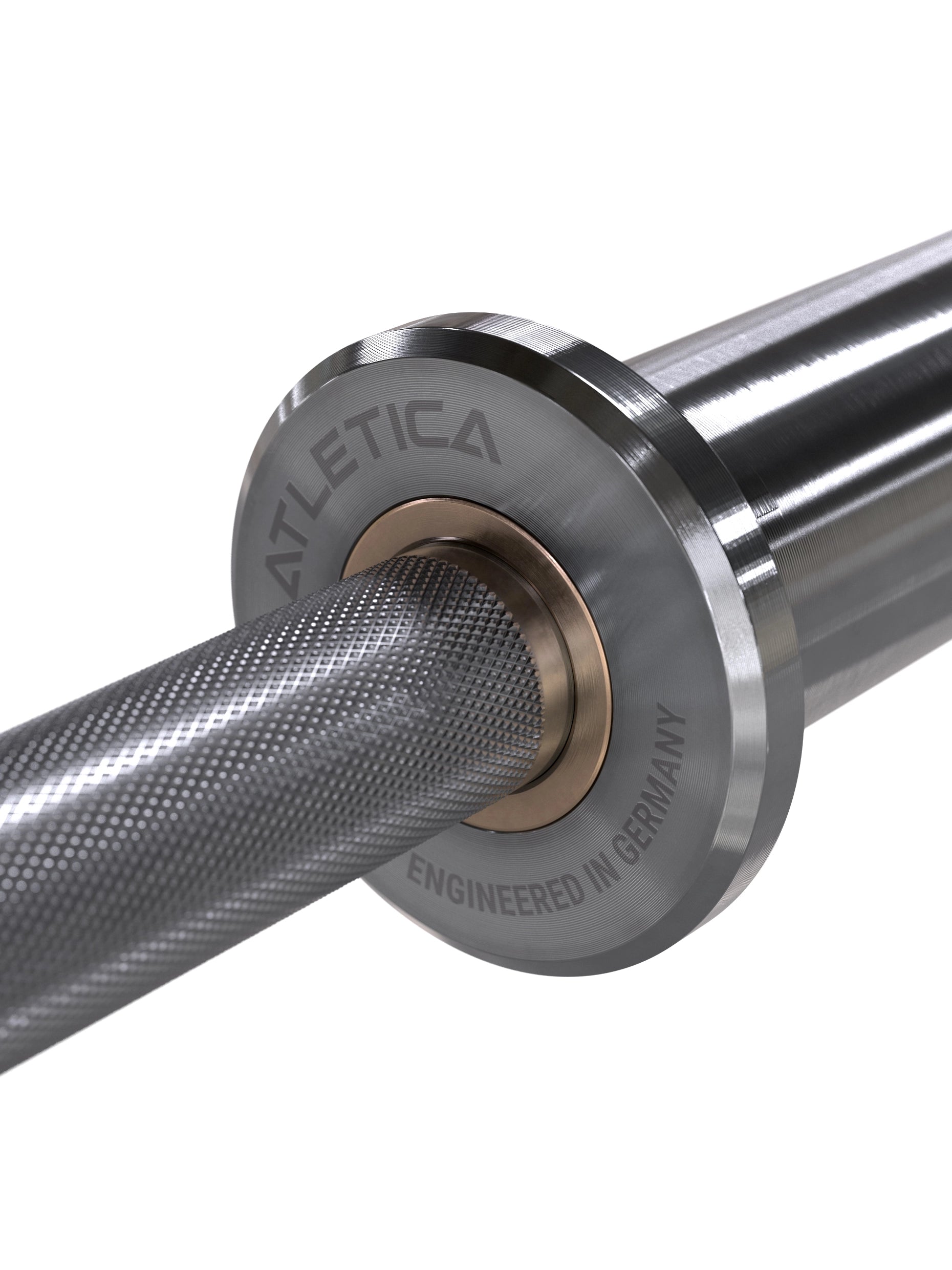 Hantelstangen: Langhantel Beta Powerlifting Langhantel, Entfessele Dein Powerlifting-Potential | 20kg | IPF-Markierung | Chrome / Military Green | 1200kg Belastbarkeit #color_chrome