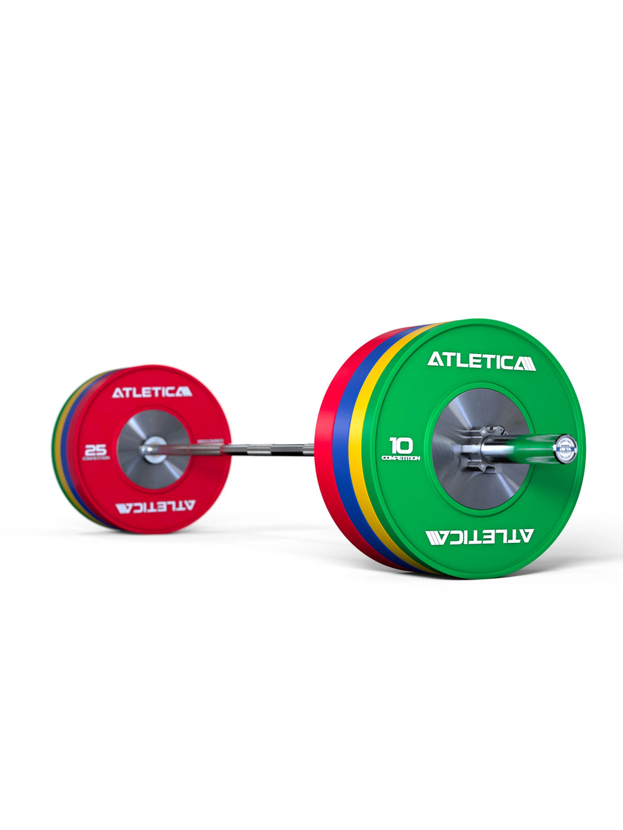 Hantelstangen: Langhantel Beta Powerlifting Langhantel, Entfessele Dein Powerlifting-Potential | 20kg | IPF-Markierung | Chrome / Military Green | 1200kg Belastbarkeit #color_chrome