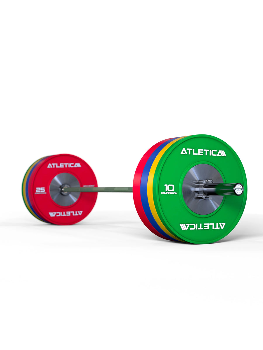 Hantelstangen: Langhantel Beta Powerlifting Langhantel, Entfessele Dein Powerlifting-Potential | 20kg | IPF-Markierung | Chrome / Military Green | 1200kg Belastbarkeit #color_military-green