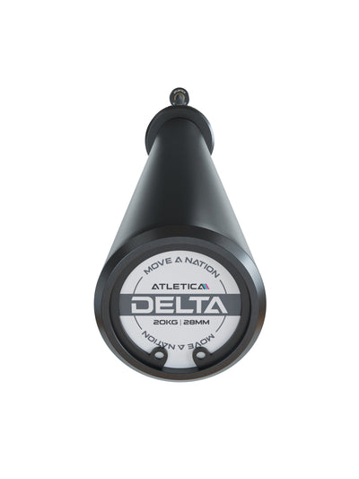 Delta Set: Delta Hybrid Stange| 75kg Hantelscheiben | Alu-Hantelverschlüsse | Für Gewichtheben, Powerlifting und CrossFit | Ø 50mm, #delta-hybrid-barbell-farbe_bullet-grey
