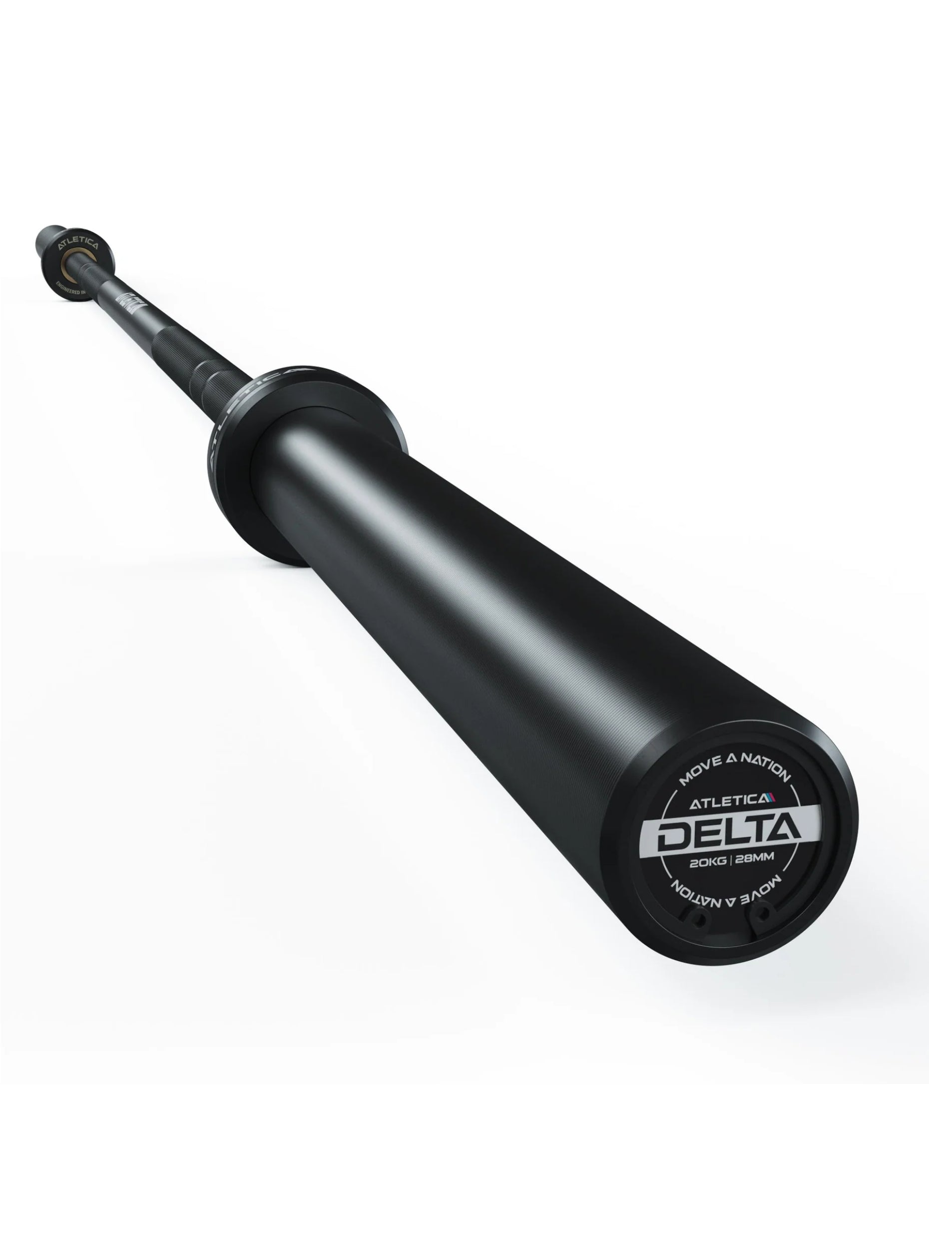 ATLETICA Langhantel Delta Set: Delta Hybrid Stange| 75kg Hantelscheiben | Alu-Hantelverschlüsse | Für Gewichtheben, Powerlifting und CrossFit, #material_tripple-black