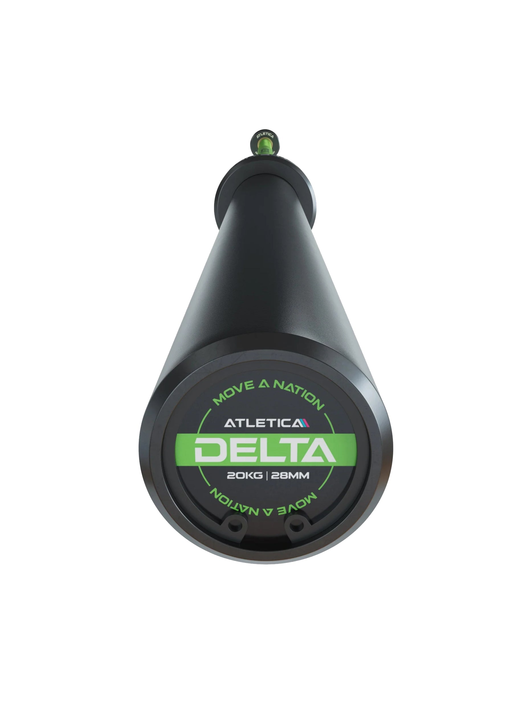 Delta Set: Delta Hybrid Stange| 75kg Hantelscheiben | Alu-Hantelverschlüsse | Für Gewichtheben, Powerlifting und CrossFit | Ø 50mm, #material_electric-green
