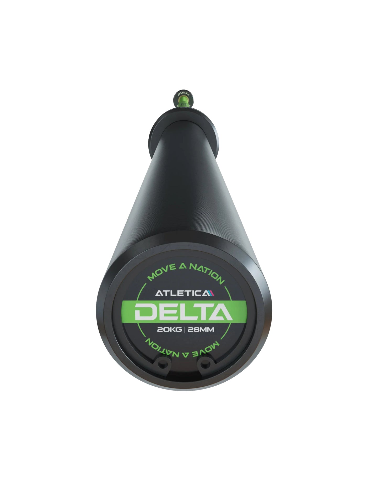 Delta Set: Delta Hybrid Stange| 75kg Hantelscheiben | Alu-Hantelverschlüsse | Für Gewichtheben, Powerlifting und CrossFit | Ø 50mm, #delta-hybrid-barbell-farbe_electric-green
