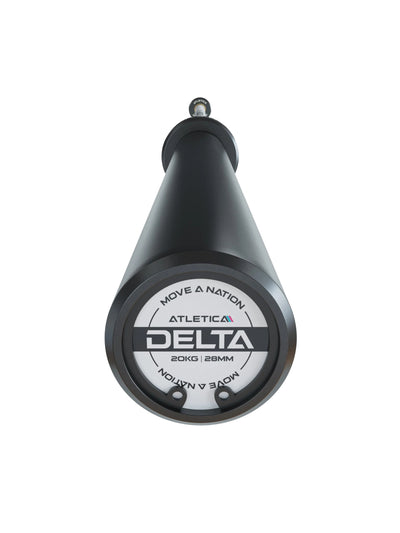 Delta Set: Delta Hybrid Stange| 75kg Hantelscheiben | Alu-Hantelverschlüsse | Für Gewichtheben, Powerlifting und CrossFit | Ø 50mm, #delta-hybrid-barbell-farbe_white