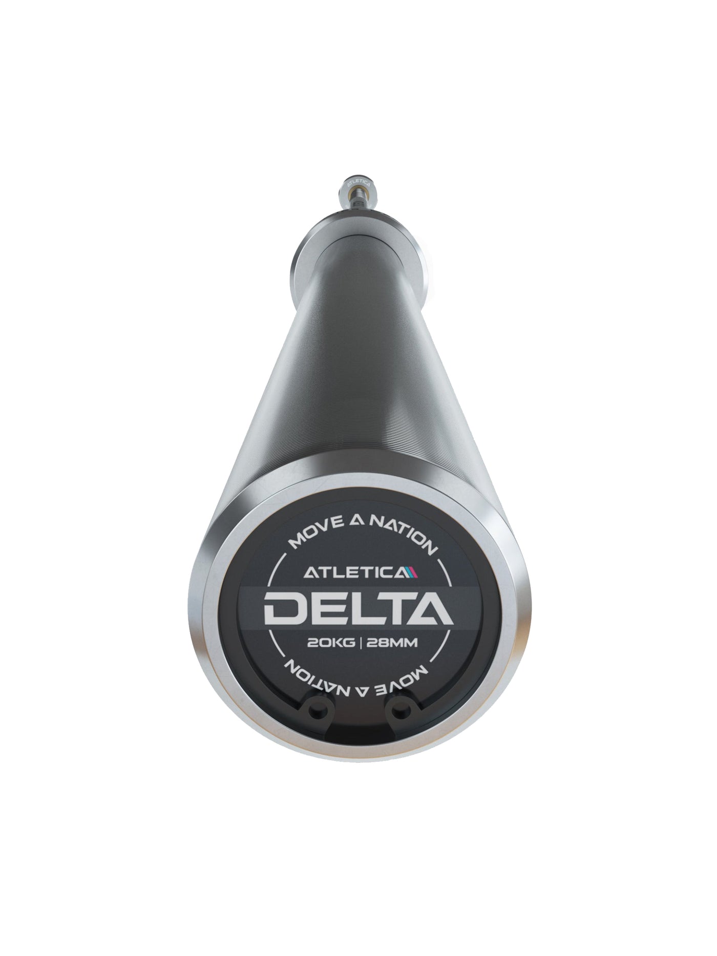 ATLETICA Langhantel Delta Set: Delta Hybrid Stange| 75kg Hantelscheiben | Alu-Hantelverschlüsse | Für Gewichtheben, Powerlifting und CrossFit | Ø 50mm, #delta-hybrid-barbell-farbe_chrome