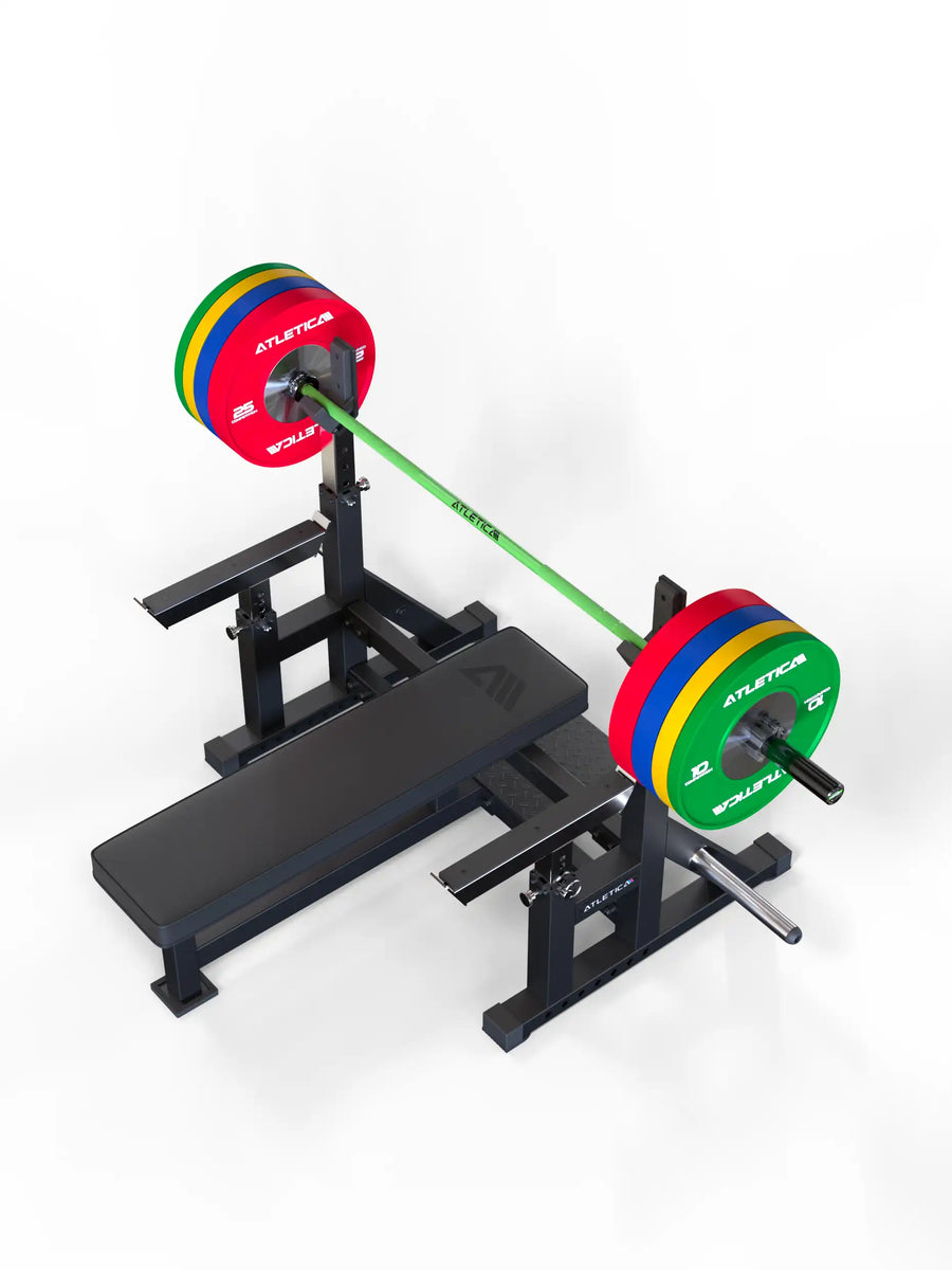 Hantelstangen, Delta Hybrid-Langhantel Electric Green: Für Weightlifting, Powerlifting und Functional Training | 20kg | IPF- & IWF-Markierungen | 1000kg Belastbarkeit