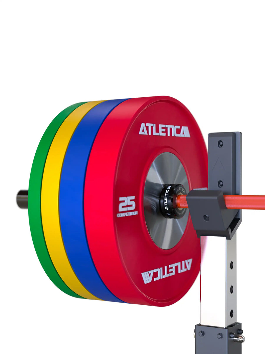 Hantelstangen, Delta Hybrid-Langhantel Electric Red: Für Weightlifting, Powerlifting und Functional Training | 20kg | IPF- & IWF-Markierungen | 1000kg Belastbarkeit