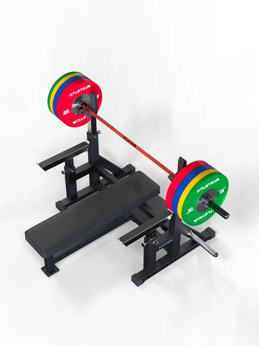 Hantelstangen, Delta Hybrid-Langhantel Electric Red: Für Weightlifting, Powerlifting und Functional Training | 20kg | IPF- & IWF-Markierungen | 1000kg Belastbarkeit