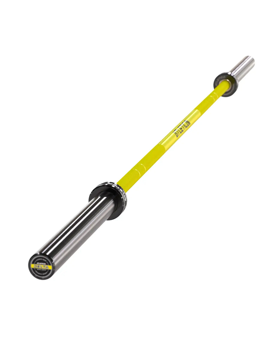 Barbells, Delta Hybrid-Langhantel Electric Yellow: Für Weightlifting, Powerlifting und Functional Training | 20kg | IPF- & IWF-Markierungen | 1000kg Belastbarkeit