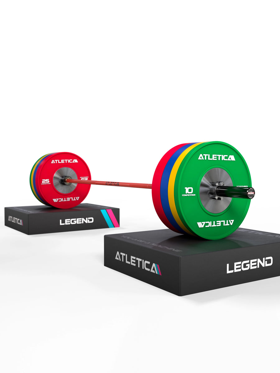 Hantelstangen: Langhantel Gamma Powerlifting Langhantel | 20kg | IPF- & IWF-Markierungen | Chrome / Sportscar Red | 1200kg Belastbarkeit #color_sportscar-red
