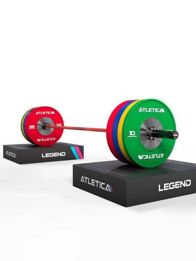 Hantelstangen: Langhantel Gamma Powerlifting Langhantel | 20kg | IPF- & IWF-Markierungen | Chrome / Sportscar Red | 1200kg Belastbarkeit #color_sportscar-red