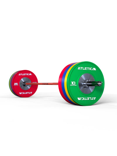 Hantelstangen: Langhantel Gamma Powerlifting Langhantel | 20kg | IPF- & IWF-Markierungen | Chrome / Sportscar Red | 1200kg Belastbarkeit #color_sportscar-red