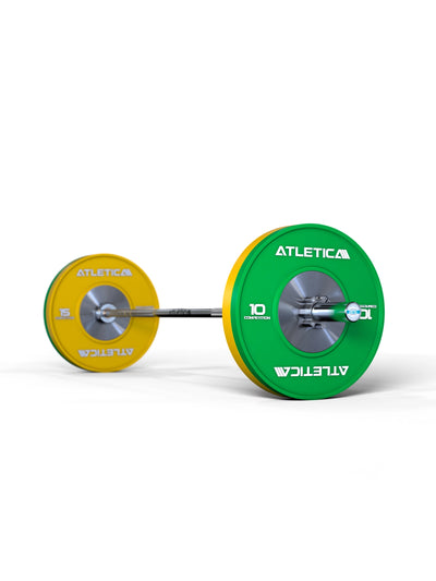 Hantelstangen, Langhantel Zeta: geringe Länge für kleine RäumeIdeal für Kraft & Platzeffizienz im Heim-Fitnessstudio | 15kg | IPF & IWF Markierungen