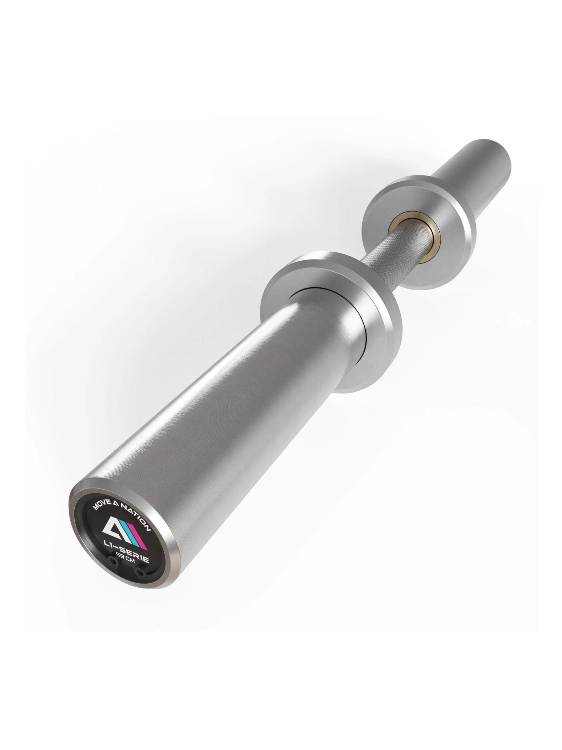 Kurzhantel Olympia L1: 59cm Länge, Hantelstange mit Ø 50 mm | Studioqualität | 190.000 PSI | Hochbelastbar & verchromt | Mit Kugellagern ausgestattet | 4 kg