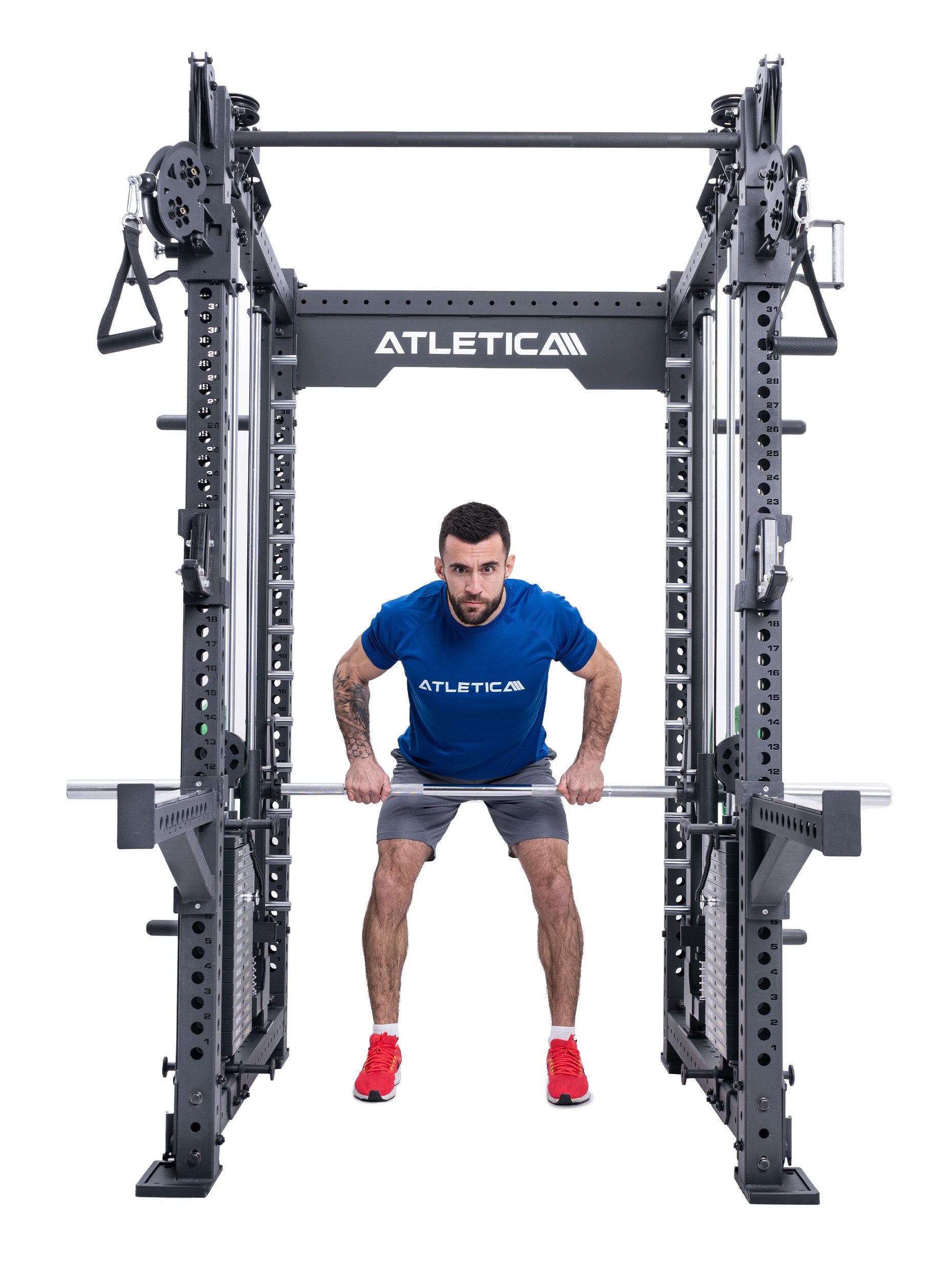 Power Rack: R8 Bradley | Modular ausbaubar mit Multipressen und Jammer Armen, #size_combat