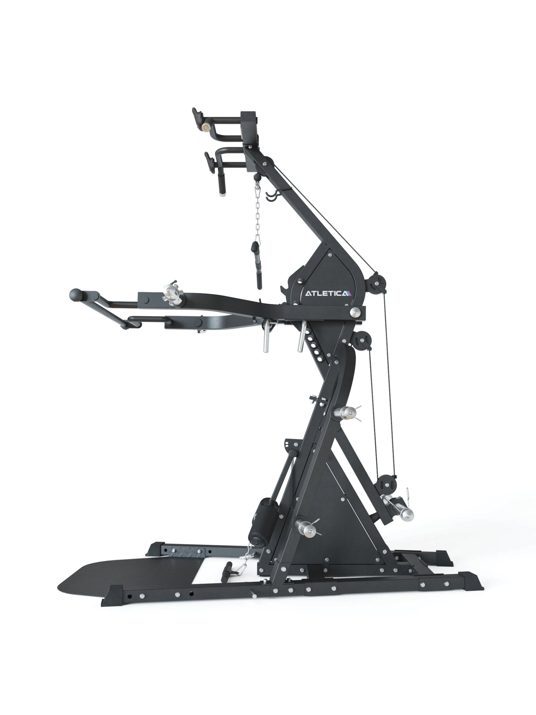 Kabelzugstation Triton, Multigym Triplex Station, Ganzkörpertraining auf kompakten Raum, Latzugstation mit Klimmzugstange, Hebelarme, verstellbare Einstellungen #variants_triton-basic