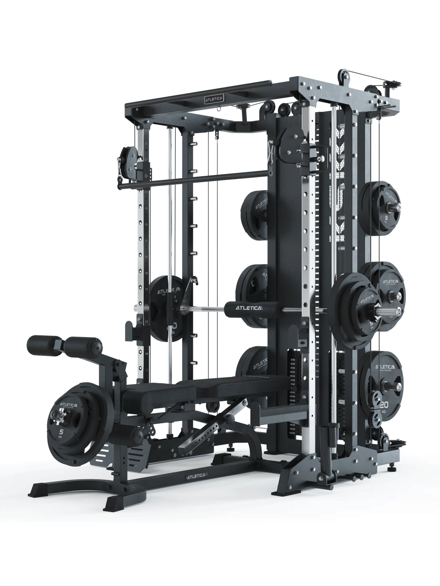 KSK Kraftstation Multipresse mit Jammer Arms und Hantelbank mit Leg Option: #variants_ksk-+-jammer-arms-+-x-bench