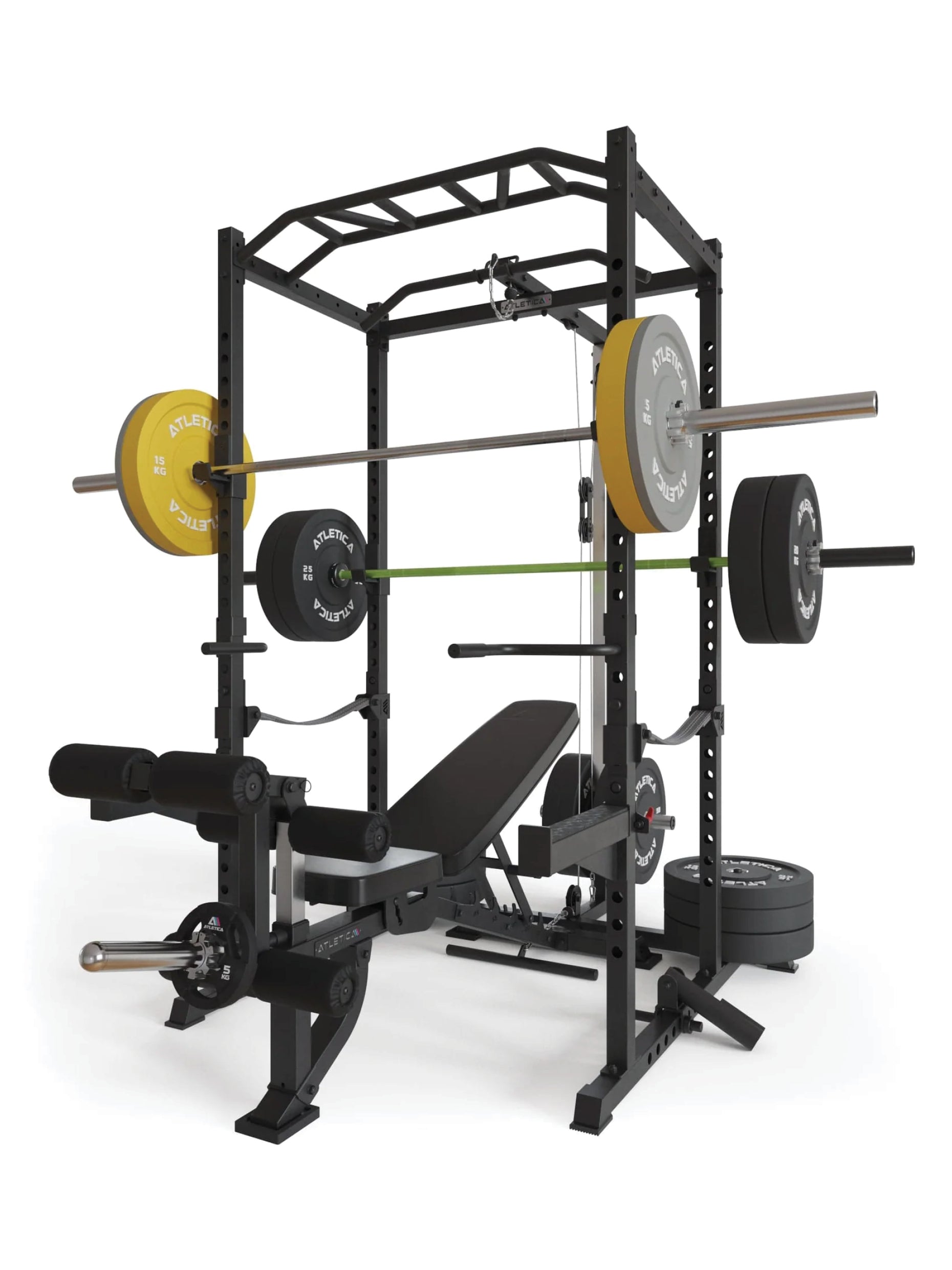 Power Rack mit Vollausstattung R5 Serie,  inkl. Latzug, Pull-Up, Dip Bar, Safeties, J-Hooks, Weight-Pins, #size_213-cm
