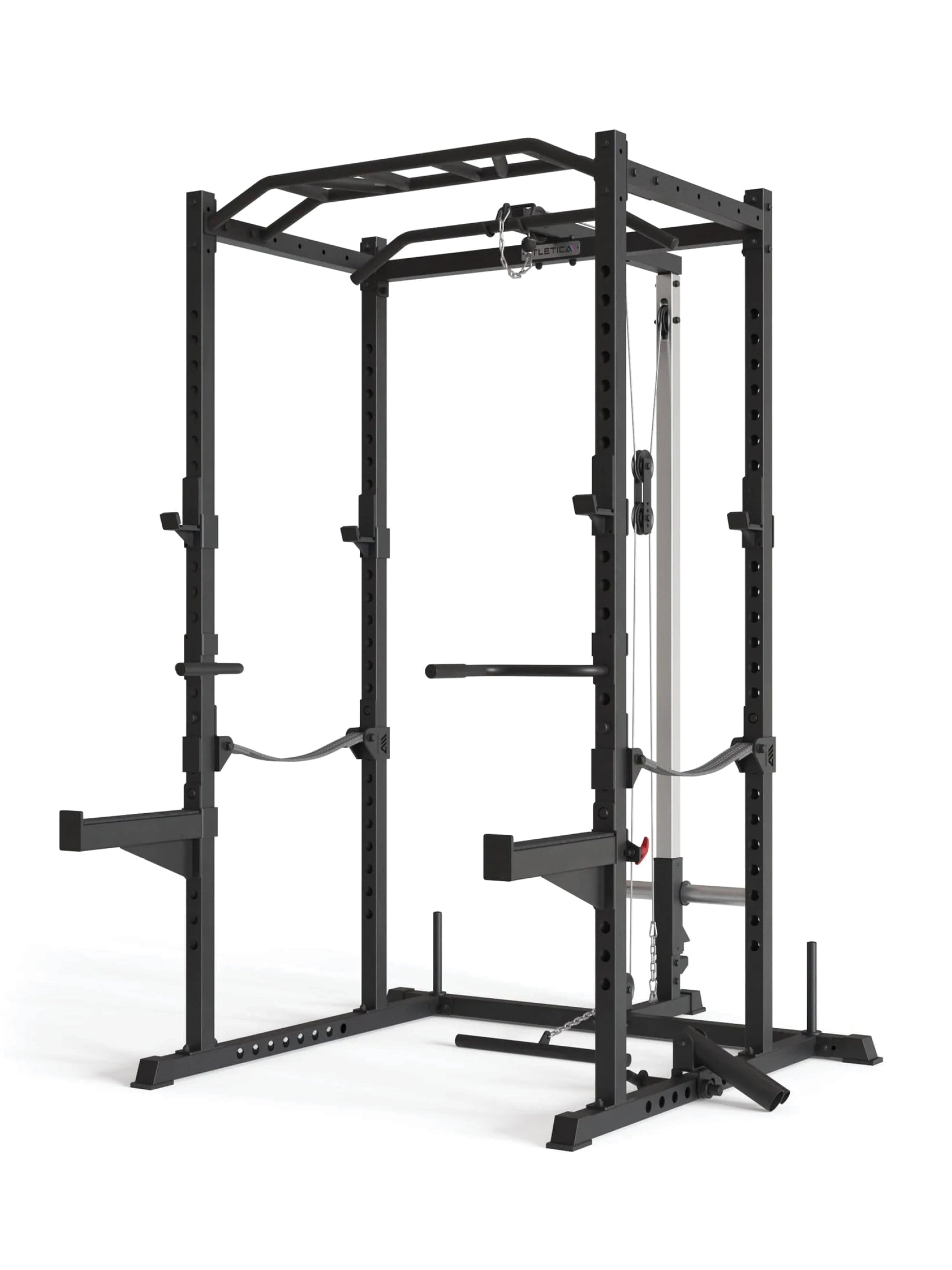 Power Rack mit Vollausstattung R5 Combat,  inkl. Latzug, Pull-Up, Dip Bar, Safeties, J-Hooks, Weight-Pins, #size_213-cm
