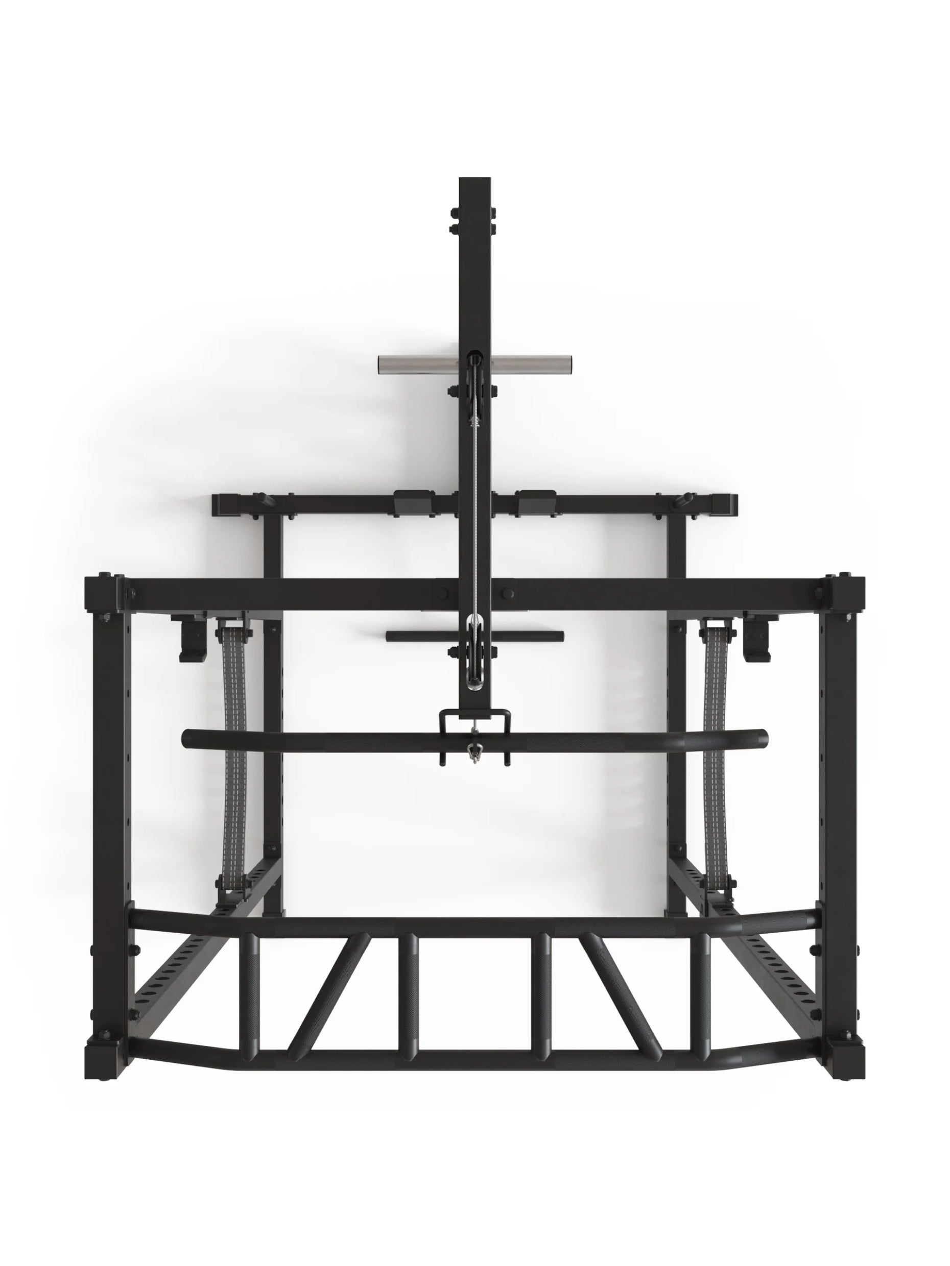 Power Rack Vega R5 Serie: Power Rack mit Latzug, Multi-Grip Pull-Up Bar, Pin-and-Pipe-Safeties, J-Hooks und Weight-Pins, ideal für Fitnesstraining mit Gewichten und Hantelbank, #size_213-cm